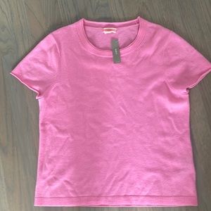 NWT JCrew Cashmere short sleeve sweater Size L